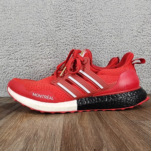 Adidas Ultra Boost Montreal Red White Men\'s Running Shoes‎ Size 9 FY3426
